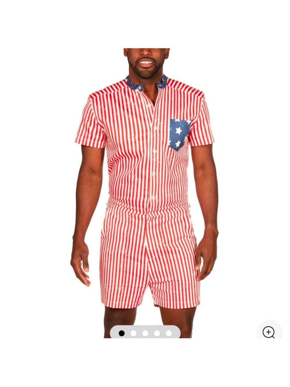 Tipsy Elves Patriotic Romper Romphim size S NEW